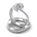 1.15CT Round Cut Diamonds Bridal Set