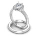 1.20CT Pear And Round Cut Diamonds Bridal Set