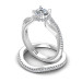 0.75CT Round Cut Diamonds Bridal Set