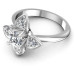 0.70CT Princess And Round Cut Diamonds Engagement Rings