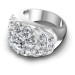 1.11CT Princess And Round Cut Diamonds Three Stone Ring