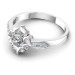 1.10CT Princess And Round Cut Diamonds Three Stone Ring