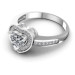 1.01CT Princess And Round Cut Diamonds Three Stone Ring