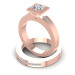 0.90CT Princess Cut Diamonds Bridal Set