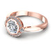 0.95CT Emerald And Round Cut Diamonds Engagement Rings