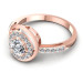 1.11CT Princess And Round Cut Diamonds Three Stone Ring