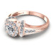 1.35CT Emerald And Princess Cut Diamonds Engagement Rings