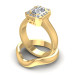 1.16CT Radiant And Round Cut Diamonds Bridal Set