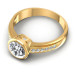 0.55CT Emerald And Princess Cut Diamonds Engagement Rings