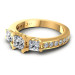 1.75CT Round And Princess Cut Diamonds Engagement Rings