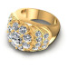 0.75CT Emerald And Round Cut Diamonds Engagement Rings