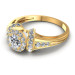 1.10CT Round And Princess Cut Diamonds Engagement Rings