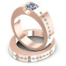0.80CT Round Cut Diamonds Bridal Set