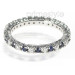 1.40CT Round Cut Diamonds and Sapphires Eternity Band