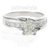 1.75CT Radiant and Princess Cut Diamonds Engagement Ring