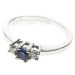 0.30CT Round Cut Sapphire and Diamonds Three Stone Ring